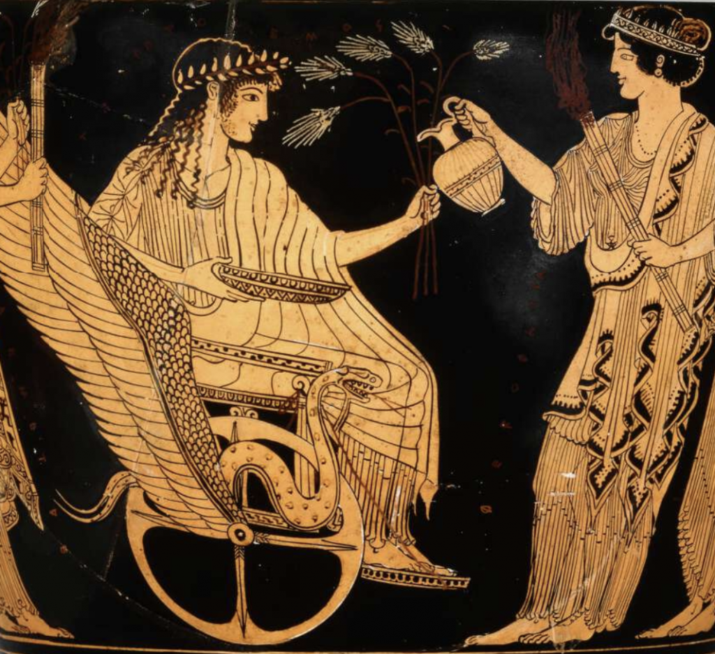 Demeter and Triptolemus